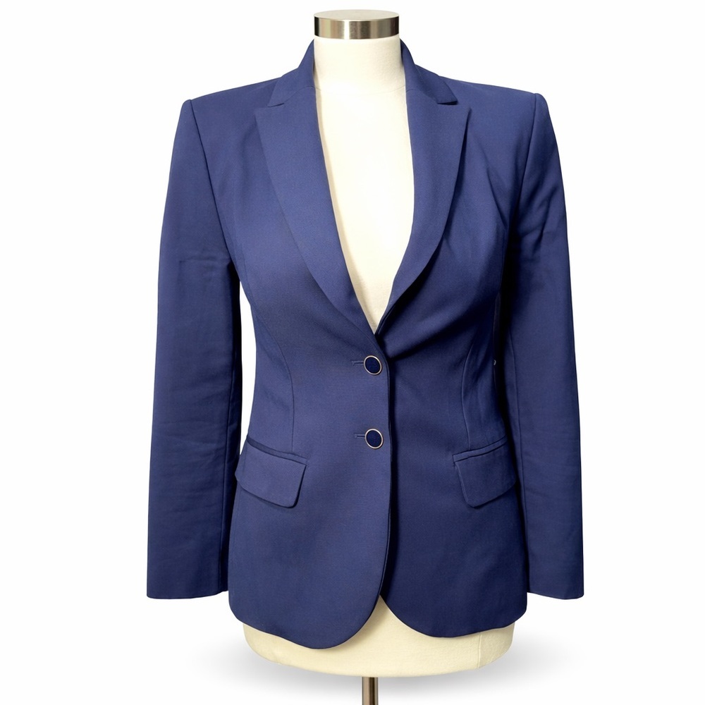 Flavio Castellani Blue Italian Tailored Stretch Blazer IT 42 US 6